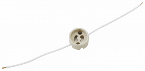 10 x Keramik Leuchtmittelfassung GU10 , seitlicher Kabelausgang,