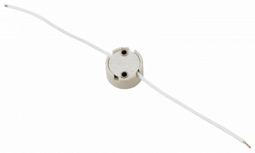 10 x Keramik Leuchtmittelfassung GU10 , seitlicher Kabelausgang,