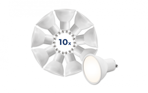 10 x LED-STRAHLER GU10, 6W, 490LM, 4000K, NEUTRALWEISS