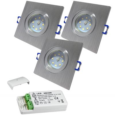 12Volt | SMD LED Bad Einbauleuchten IP44 | 3Watt | LED Trafo dabei
