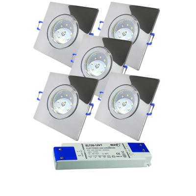 12Volt | SMD LED Bad Einbauleuchten IP44 | 3Watt | LED Trafo dabei