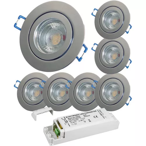 12Volt Bad Einbaustrahler Marina / IP44 / 3W / MCOB LED / Rund / inklusive LED Trafo