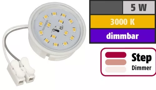 Flacher SMD LED Einbaustrahler Tomas | 230V | 5W | STEP DIMMBAR | ET=30mm