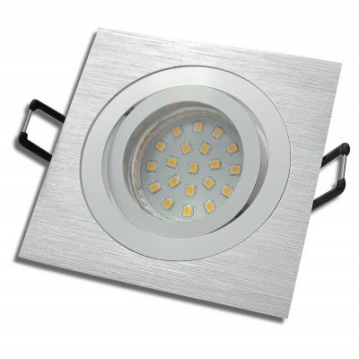 SMD LED Einbaustrahler / 230Volt / 5Watt / Aluminium / Drehbar /