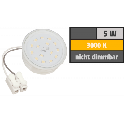 LED-Modul, 5Watt, 230Volt, 50 x 23mm, Warmweiß, 3000Kelvin, Milchglas