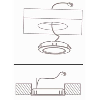 7 Stück Flache LED Möbel Einbaustrahler Mira - 12V - 2,4W - Loch 58 - 60mm