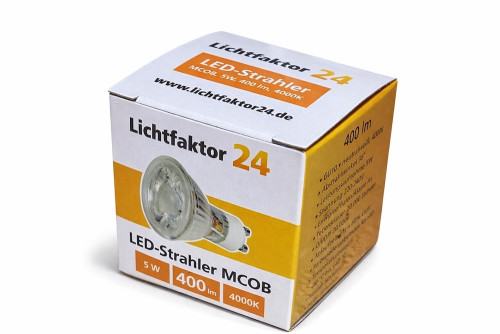 10er Set MCOB LED Leuchtmittel 230V - 5W - Neutralweiss 4000k