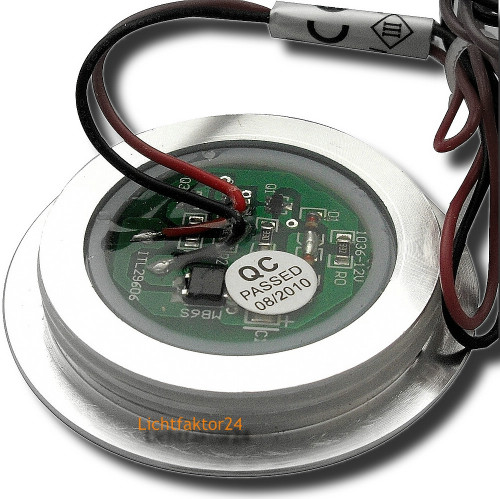 10er Set SMD Bodeneinbauspots 12Volt + 2 x LED Rundtrafo. Für Laminat, Parkett, Fliesen usw. Begehbar - IP67. Abwaschbar.