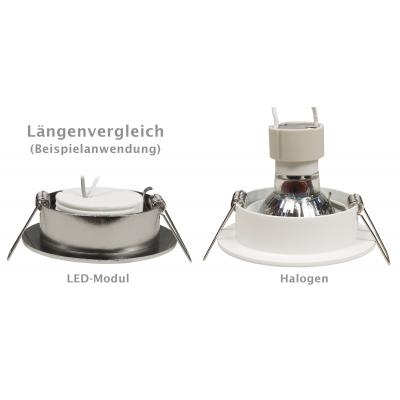 Flacher MCOB LED Einbaustrahler Tomas | 230V | 5W | STEP DIMMBAR | ET=30mm