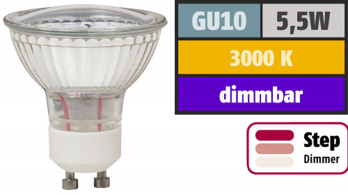 SMD LED Einbauspot Timo / 3 - Stufen Dimmbar per Lichtschalter / 230Volt / 5W