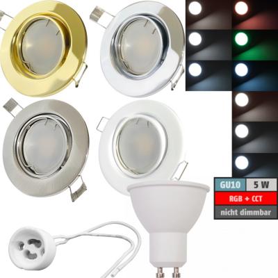 LED Einbaustrahler Tomas | 230V | 5W | Smart Wifi | RGB + CCT | GU10