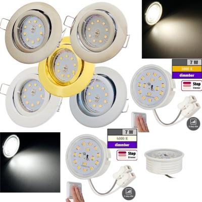 Flacher SMD LED Einbaustrahler Timo | 220Volt | 7Watt | STEP DIMMBAR | ET=32mm