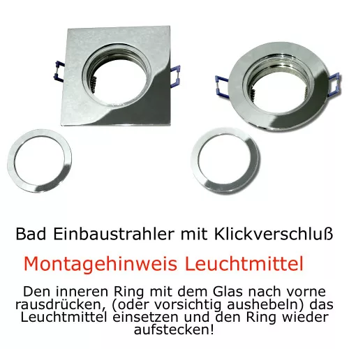 IP44 | SMD LED Einbauleuchten Marin | 9Watt | 230Volt | Quadratisch