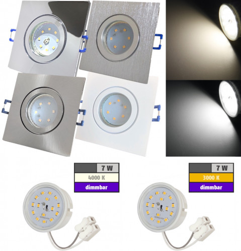 LED Einbaustrahler Marin / 230V / 7W / DIMMBAR / ET = 32mm / IP44