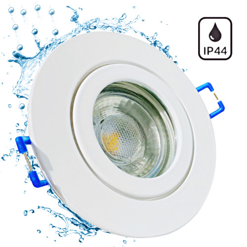 LED Bad Einbauspot Marina / DIMMBAR / 7W / Ø=83mm / IP44 / Rostfrei / 450Lumen