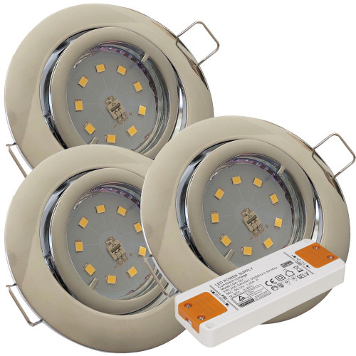 12Volt LED Einbaustrahler Timo | 3Watt | MR16 Fassung | Mit LED Transformator