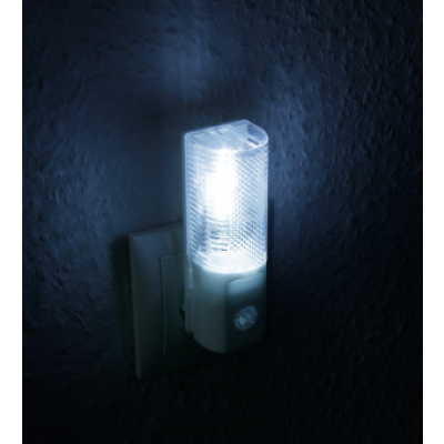 LED - Nachtlicht mit Dämmerungssensor, LED Kaltweiss, 230Volt