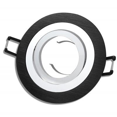 Aluminium Einbaustrahler Sandy / 12V und 230V / Schwarz / OHNE Leuchtmittel