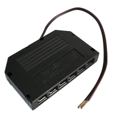 7 Stück Flache LED Möbel Einbaustrahler Mira - 12V - 2,4W - Loch 58 - 60mm