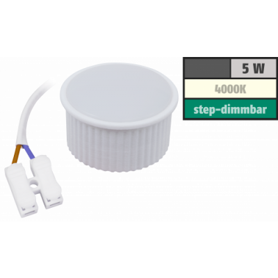 SMD LED-Modul, 5Watt, 440Lumen, 230V, 50 x 25mm, Neutralweiss, Step-dimmbar