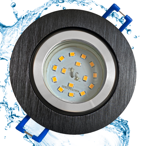 Step Dimmbar | 5W SMD LED Bad Einbauleuchte Marina 230 Volt | IP44