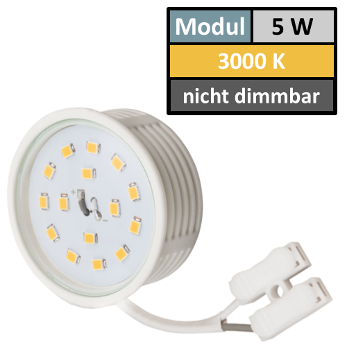 85mm IP44 LED Bad Einbauspots | 230V | 5W | Loch = 60 - 70mm | Schraubadapter