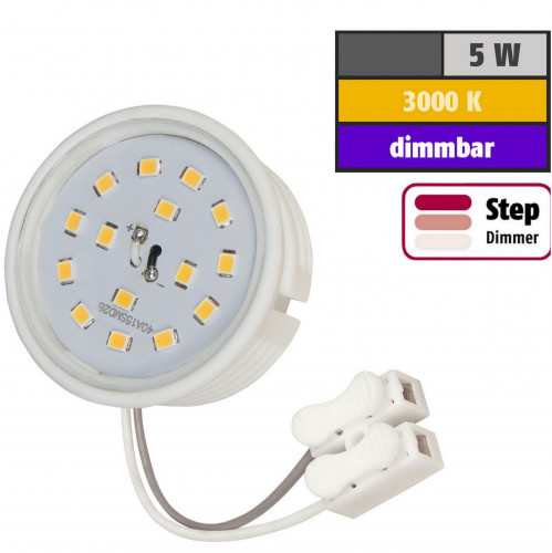 85mm IP44 LED Bad Einbauspots | 230V | 5W | Loch = 60 - 70mm | STEP-DIMMBAR