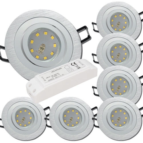 12Volt LED Einbaustrahler Sandy | 3Watt | Gu5.3 Sockel | MR16 Fassung | Trafo notwendig