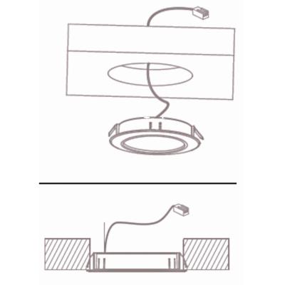 4er Set Flache LED Möbel Einbauspots Milena 12V - 3W - mit Dimmer und Fernbedienung
