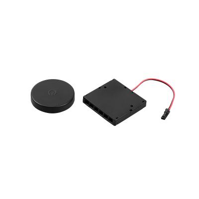 4er Set Flache LED Möbel Einbauspots Milena 12V - 3W - mit Dimmer und Fernbedienung