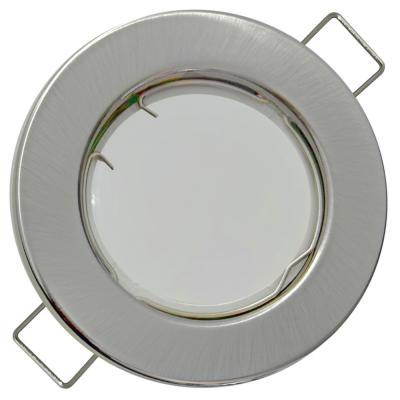 LED Einbaustrahler Tom | Flach | 230V | 5W | ET-28mm | Silber | Milchglas