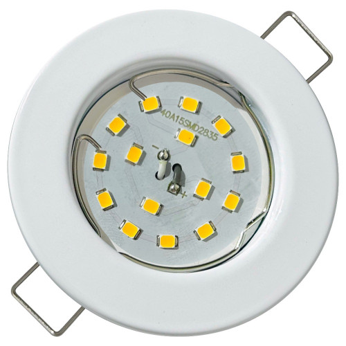 SMD LED Einbaustrahler Tom / 230V / 7W=60W / 470 Lumen / Silber oder Weiss