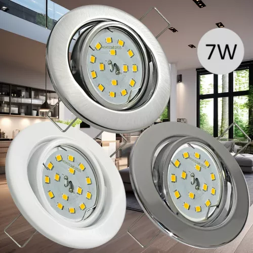 SMD LED Einbaustrahler Tomas / 230V / 7Watt / Schwenkbar / Rostfrei