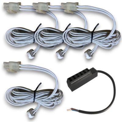 4er Set = 12Volt Bad Einbaustrahler Marin | IP44 | 3W | MCOB LED | inklusive LED Trafo 15Watt