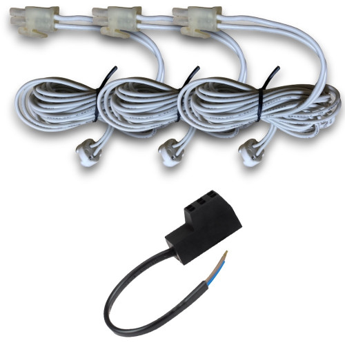 3er Set = 12Volt Bad Einbaustrahler Marina | IP44 | 5W | MCOB LED | inklusive LED Trafo 20Watt