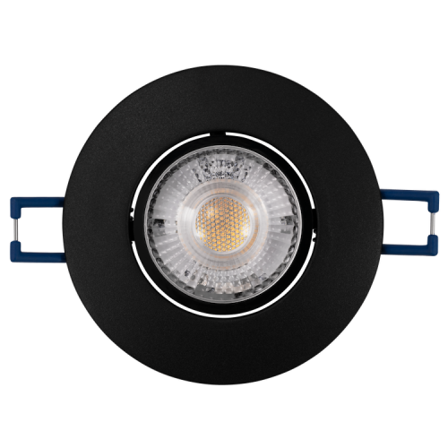 LED Einbauleuchte - 230V - 4.5W - Schwarz - Step dimmbar - Ø=90x25mm
