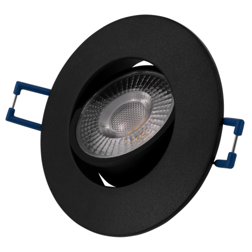 LED Einbauleuchte - 230V - 4.5W - Schwarz - Step dimmbar - Ø=90x25mm