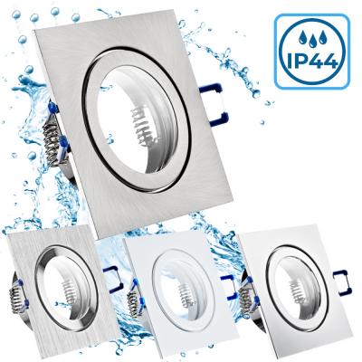 Eckiger Bad Einbaustrahler Marin / 12Volt / IP44 / Ohne LED Leuchtmittel