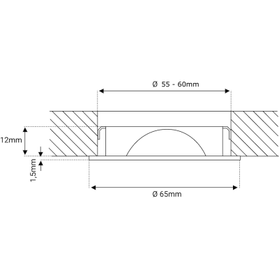 3er Set / Flache LED Einbauspots Milena / 12Volt / 3W / Kabelbaum / Stecker/ Verteilerleiste / LED Trafo vormontiert