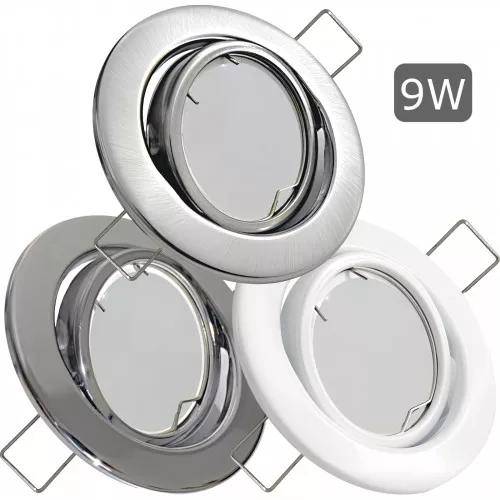 9 Watt LED Einbaustrahler Tomas | 900 Lumen | 230Volt | Gu10 Fassung | IP20