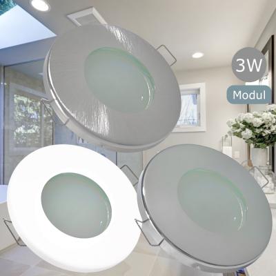 LED Einbaustrahler Aqua65 / 230V / 3W / ET = 35mm / IP65 / Milchglas