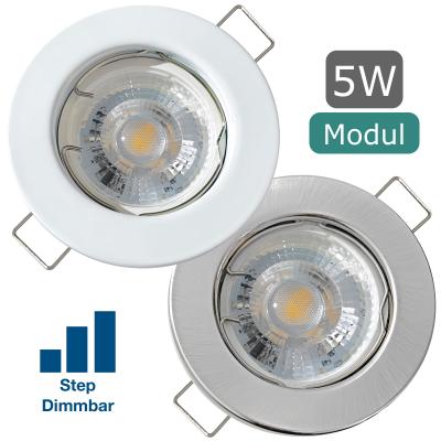 Flacher MCOB LED Einbaustrahler Tom | 230V | 5W | STEP DIMMBAR | ET=30mm
