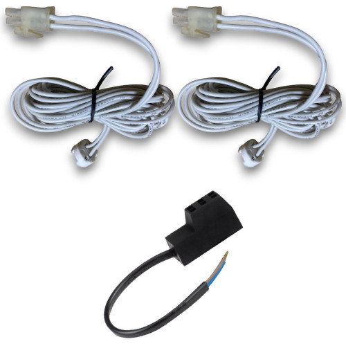 12V LED Einbaustrahler Set Marin IP44 2er Set 5W GU5.3 MR16 120cm AMP Kabel inkl. Trafo