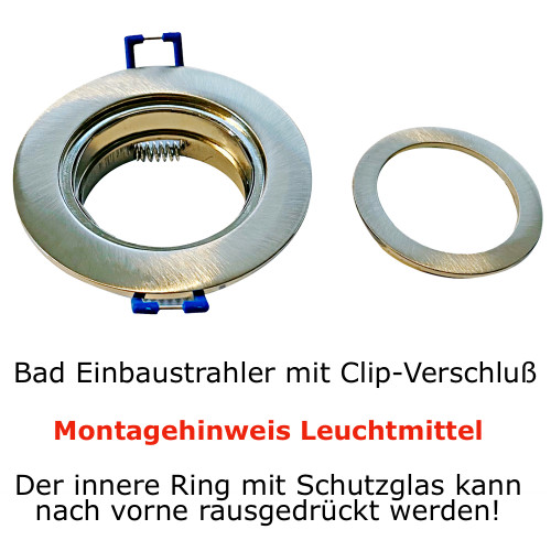12V LED Einbaustrahler Set Marina IP44 6er Set 3W GU5.3 MR16 120cm AMP Kabel inkl. Trafo