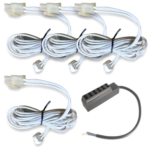 12V LED Einbaustrahler Set Marina IP44 6er Set 3W GU5.3 MR16 120cm AMP Kabel inkl. Trafo