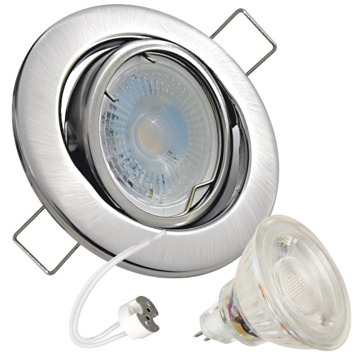 12Volt MCOB LED Einbaustrahler Tomas | 3Watt | Gu5.3 Sockel | MR16 Fassung | Mit LED Trafo