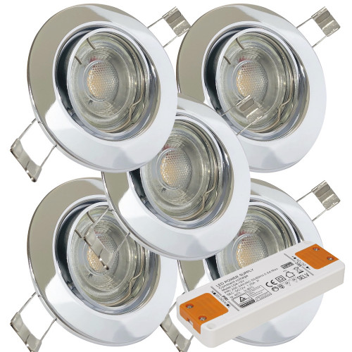 12Volt MCOB LED Einbaustrahler Tomas | 3Watt | Gu5.3 Sockel | MR16 Fassung | Mit LED Trafo