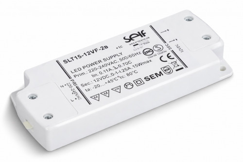 2 Stück - Flache LED Möbel Einbauleuchte Milena 12V - 3W - Mit LED Trafo und Verteiler