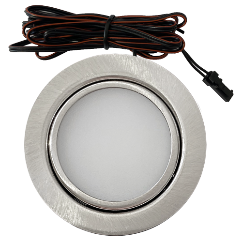 2 Stück - Flache LED Möbel Einbauleuchte Milena 12Volt - 3Watt - 190Lumen - Milchglas