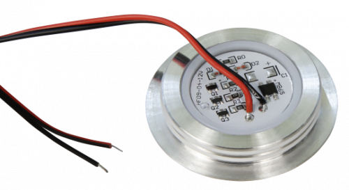 2 x SMD Bodeneinbauspots 12Volt + Rundtrafo. Für Laminat, Parkett, Fliesen usw. Begehbar - IP67. Abwaschbar.